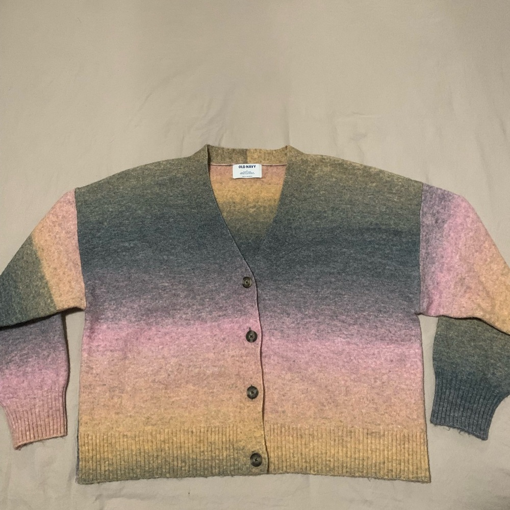 Old Navy Multicolor Gradient Cardigan